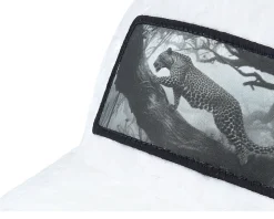 Leopard Big Patch Velvet White Trucker - Calza Pennello