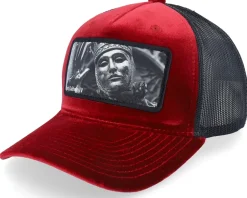 Leper King Baldwin Iv Velvet Red/Black A-Frame Trucker - Calza Pennello