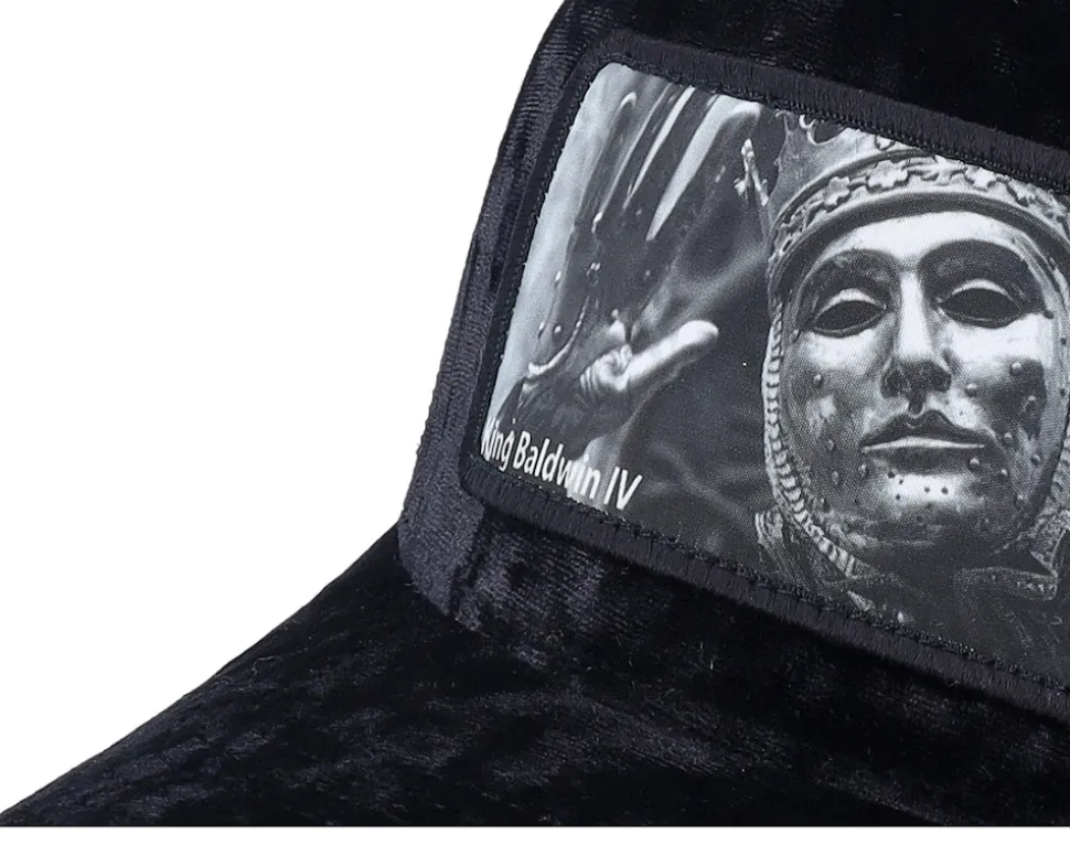 Leper King Baldwin Iv Velvet Black A-Frame Trucker - Calza Pennello