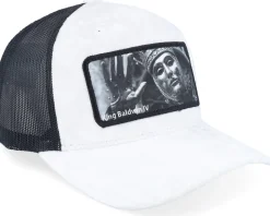 Leper King Baldwin Iv Velvet White/Black A-Frame Trucker - Calza Pennello