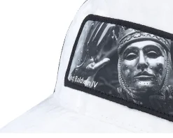 Leper King Baldwin Iv Velvet White/Black A-Frame Trucker - Calza Pennello