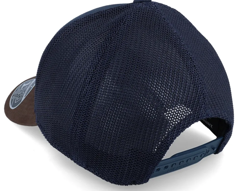Leroy Navy/Brown/Navy Mesh/Hd Print Patch Trucker - Black Clover