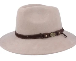 Levi Woolfelt Wr Crush. Beige Fedora - MJM Hats