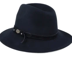Levi Woolfelt Wr Crush. Black Fedora - MJM Hats