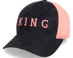 Leyton Curved Peak Black/Coral Adjustable - King Apparel