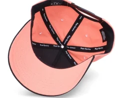 Leyton Curved Peak Black/Coral Adjustable - King Apparel