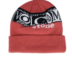 Lib Stone Legacy Beanie Ribbon Red Cuff - Volcom