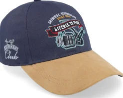 License To Fish 41 Organic Cotton Navy Adjustable - MJM Hats