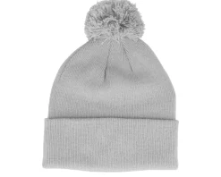 Light Grey Pom Blank Beanie - Beechfield
