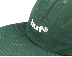 Lightining Quilted 6 Panel Hat Forest Green Strapback - HUF