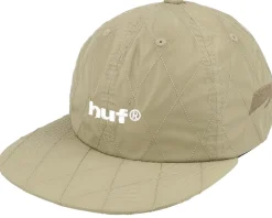 Lightining Quilted 6 Panel Hat Tan Strapback - HUF