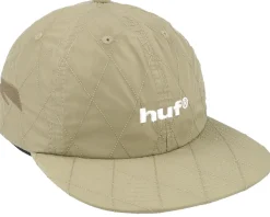 Lightining Quilted 6 Panel Hat Tan Strapback - HUF