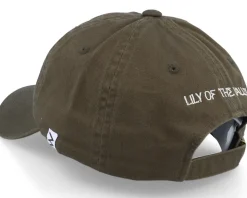 Lily Of The Valley Washed Cotton Olive Mom Cap - Wei