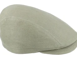 Lined cap with stitched visor Olive Flat Cap - Borsalino