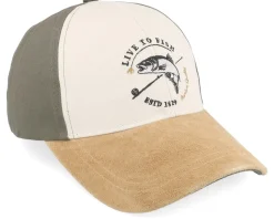 Live To Fish Love To Hook Up Olive Adjustable - MJM Hats