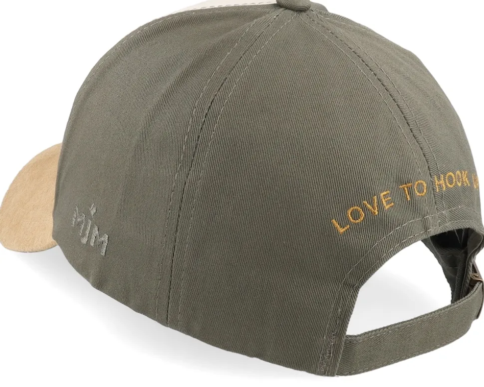Live To Fish Love To Hook Up Olive Adjustable - MJM Hats