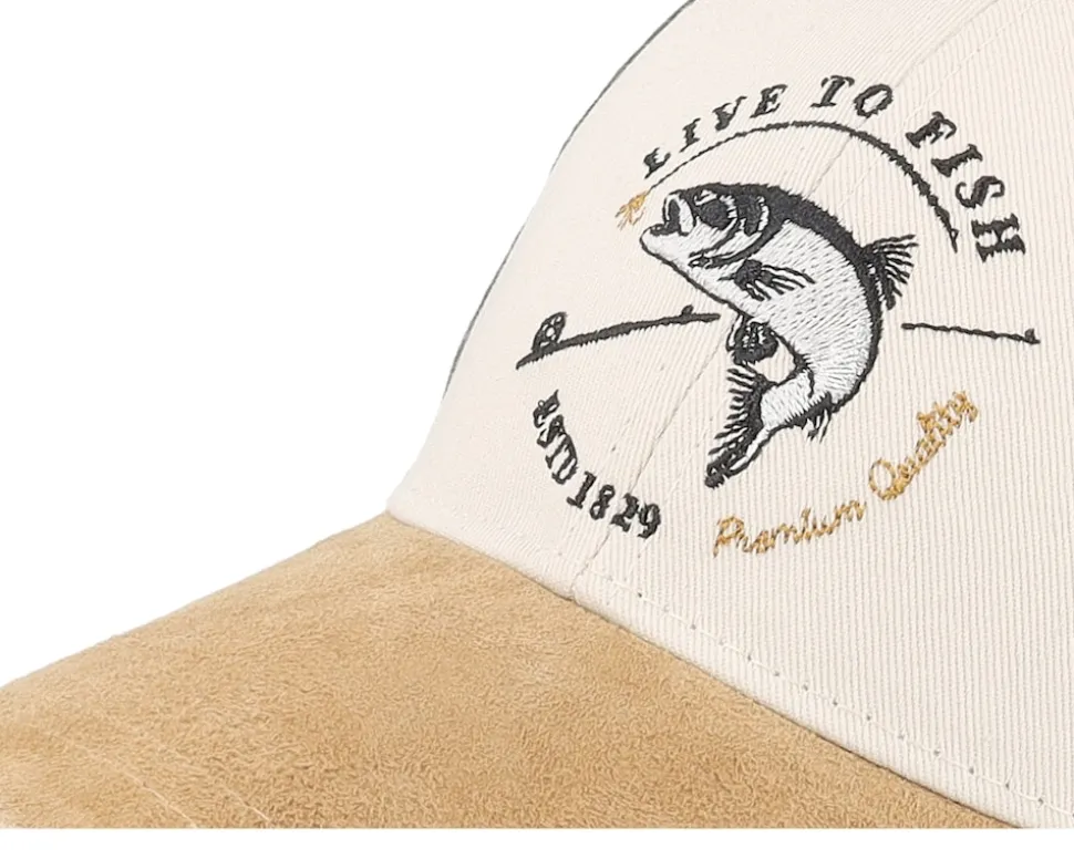 Live To Fish Love To Hook Up Olive Adjustable - MJM Hats