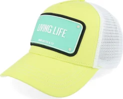 Livng Life Yellow/White A-Frame Trucker - John Hatter & Co