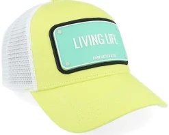 Livng Life Yellow/White A-Frame Trucker - John Hatter & Co