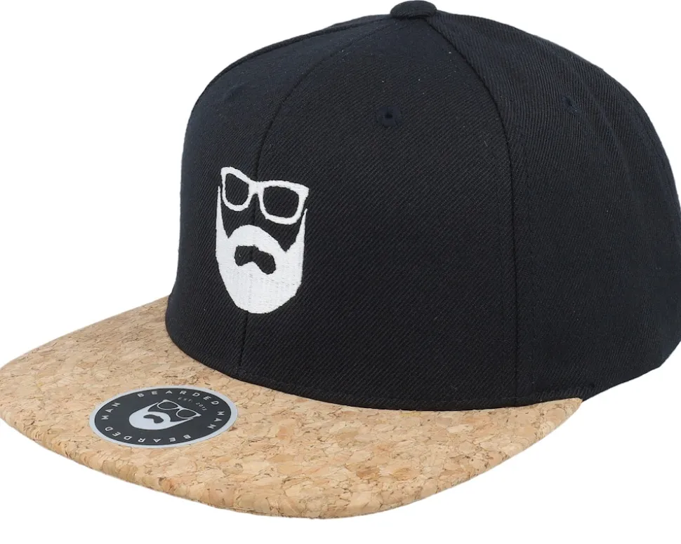 Logo Black/Cork Snapback - Bearded Man