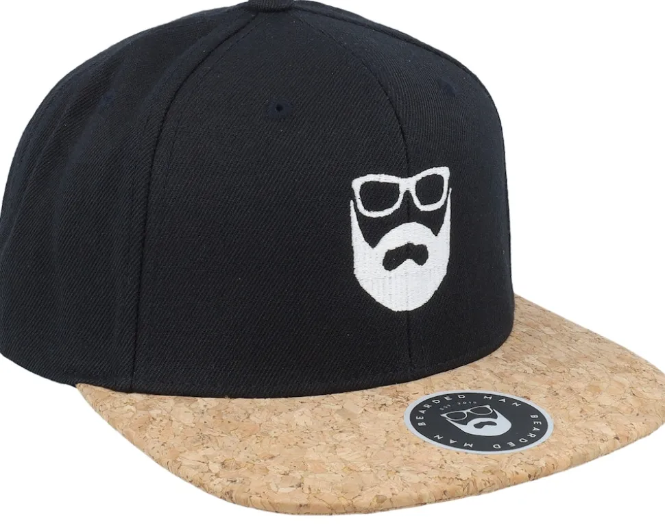 Logo Black/Cork Snapback - Bearded Man