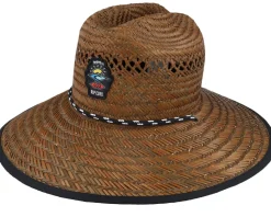 Logo Brown Straw Hat - Rip Curl