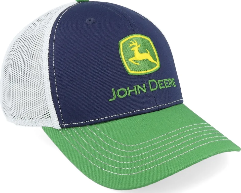 Logo Embroidery White/Black/Green Trucker - John Deere