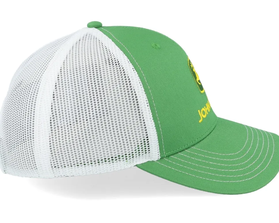 Logo Embroidery White/Green Trucker - John Deere