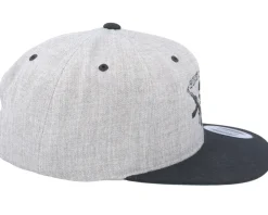 Logo Grey/Black Snapback - GUNS n SKULLS