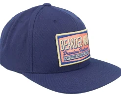 Logo Patch Red/Blue Navy Snapback - Bearded Man