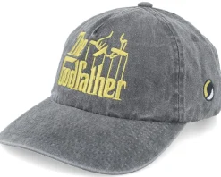 Logo Washed Black Dad Cap - The Godfather