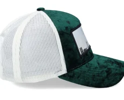 London Silver Patch Velvet Green/Ivory A-Frame Trucker - Calza Pennello