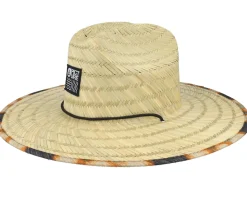 Lopra Hat Tiki Print Straw Hat - Picture