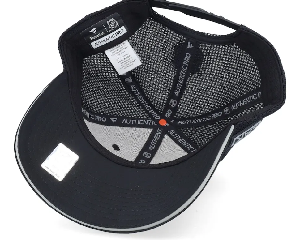 Los Angeles Kings Authentic Pro Draft Black/Stone Gray Trucker - Fanatics