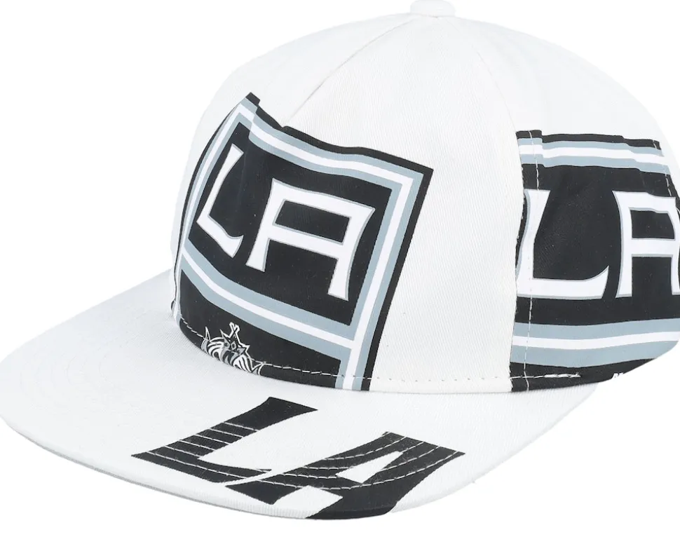 Los Angeles Kings In Your Face Deadstock White Snapback - Mitchell & Ness