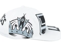 Los Angeles Kings In Your Face Deadstock White Snapback - Mitchell & Ness