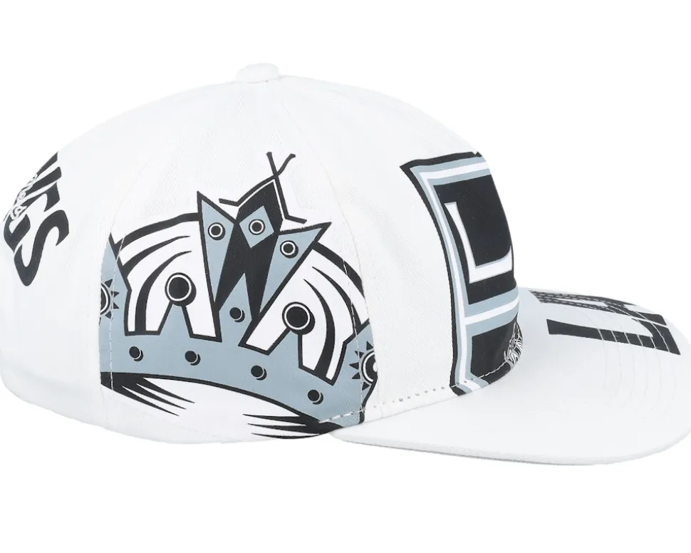 Los Angeles Kings In Your Face Deadstock White Snapback - Mitchell & Ness