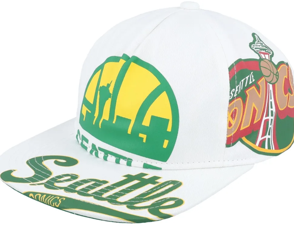 Los Angeles Kings In Your Face Deadstock White Snapback - Mitchell & Ness