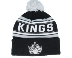 Los Angeles Kings Jacquard Pom Beanie Black Cuff - Outerstuff