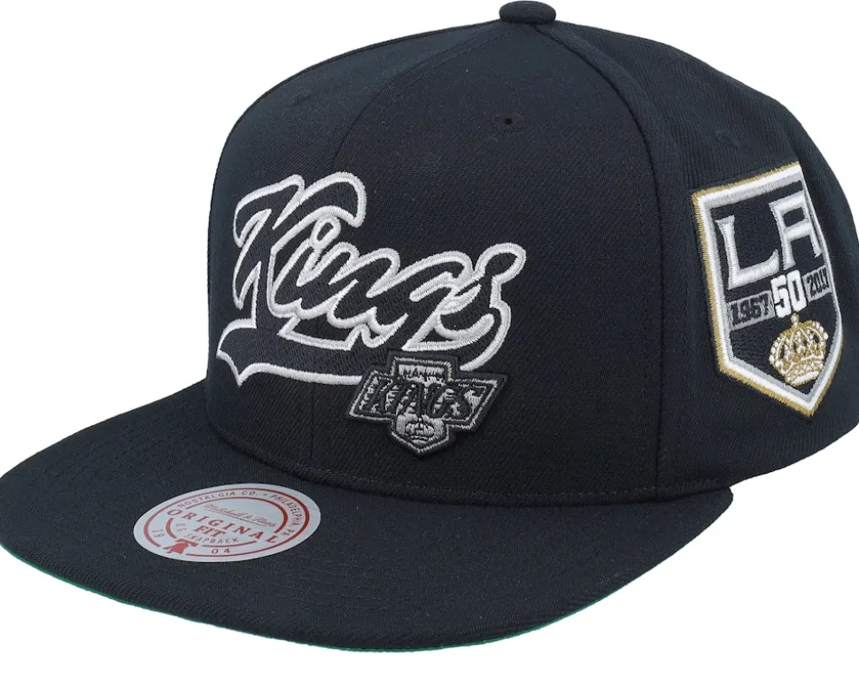 Los Angeles Kings Oversweep Vintage Black Snapback - Mitchell & Ness