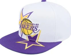 Los Angeles Lakers All Starz White/Purple Snapback - Mitchell & Ness
