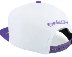 Los Angeles Lakers All Starz White/Purple Snapback - Mitchell & Ness
