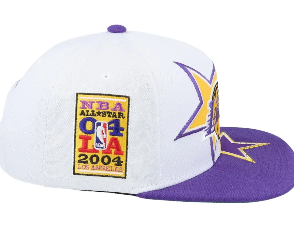 Los Angeles Lakers All Starz White/Purple Snapback - Mitchell & Ness