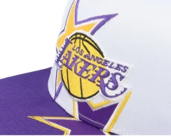 Los Angeles Lakers All Starz White/Purple Snapback - Mitchell & Ness