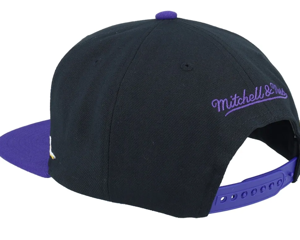 Los Angeles Lakers Life Line Black/Purple Snapback - Mitchell & Ness