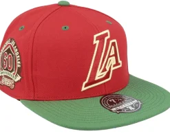 Los Angeles Lakers Nightmare Fitted Red/Green Fitted - Mitchell & Ness