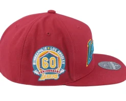 Los Angeles Lakers Northern Lights Cardinal Fitted - Mitchell & Ness