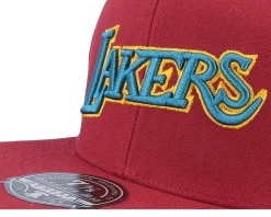 Los Angeles Lakers Northern Lights Cardinal Fitted - Mitchell & Ness