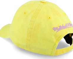 Los Angeles Lakers Stone Washed Champions Yellow Dad Cap - Mitchell & Ness