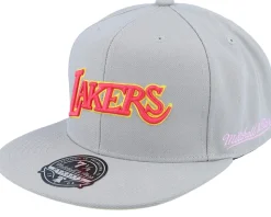Los Angeles Lakers Til Dawn Grey Fitted - Mitchell & Ness